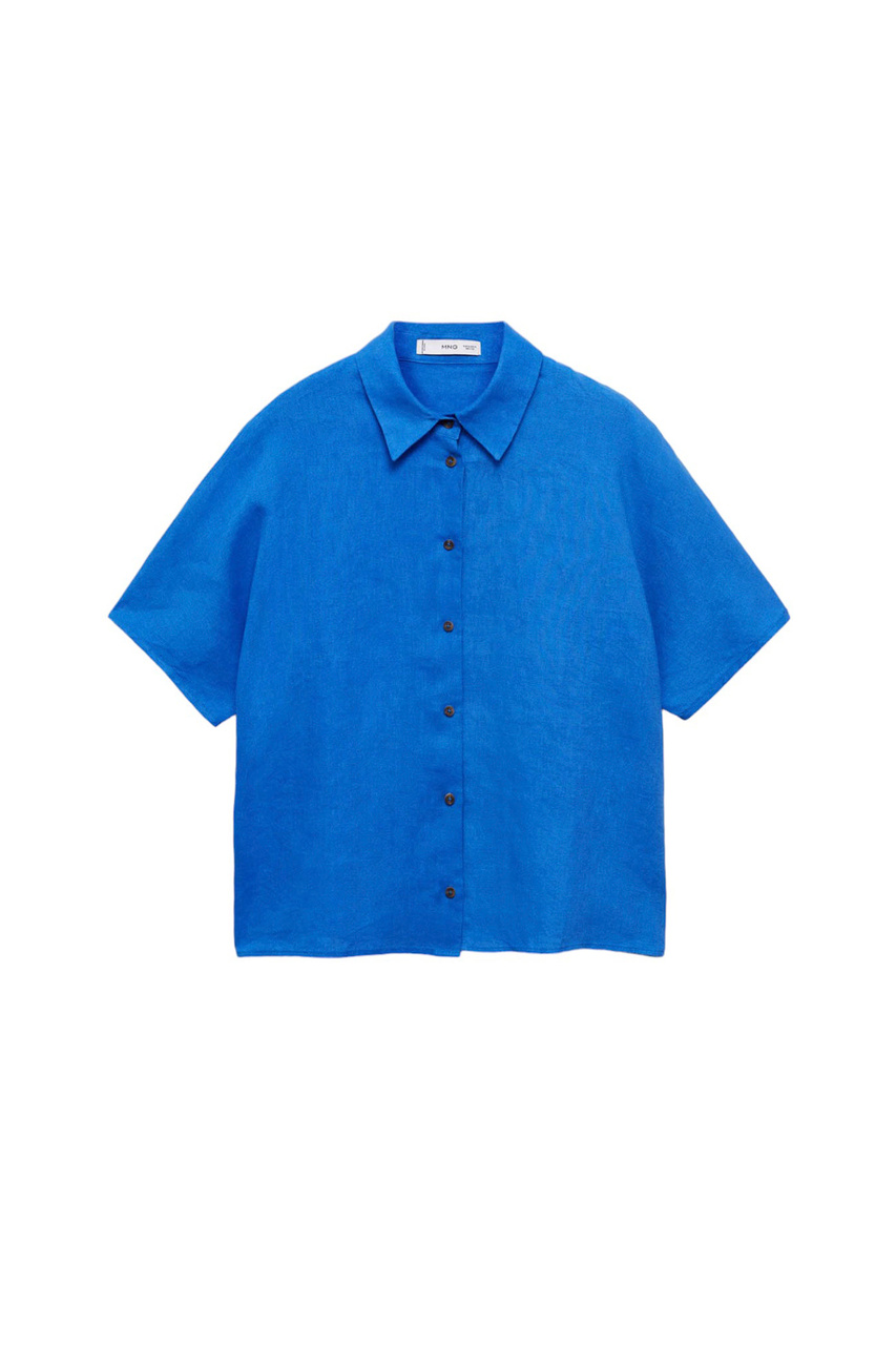 Рубашка PAI из чистого льна|Основной цвет:Синий|Артикул:77010203 | Фото 1