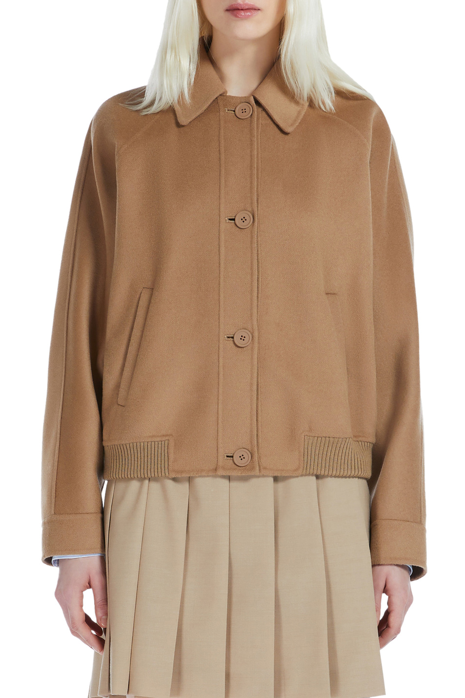 Женский Max Mara Куртка-бомбер BACO из шерсти, кашемира и шелка (цвет ), артикул 2426086011 | Фото 3