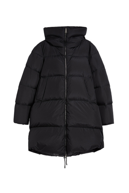 Стеганое пальто VEBER оверсайз с пуховым наполнителем|Основной цвет:Черный|Артикул:24960323 | Фото 1