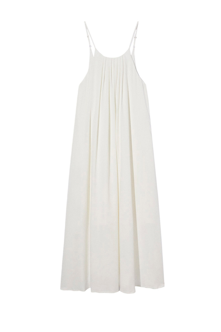 Платье однотонное|Основной цвет:Белый|Артикул:210481 | Фото 1