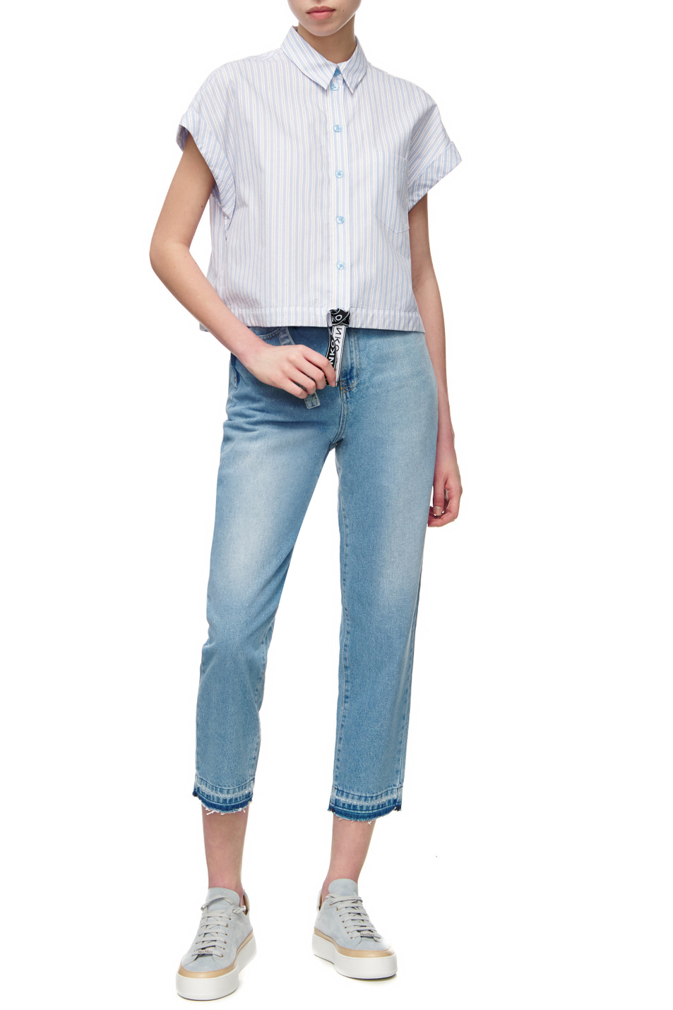 Женский Pinko Джинсы MOM с поясом (цвет ), артикул 1J10TTY832 | Фото 3