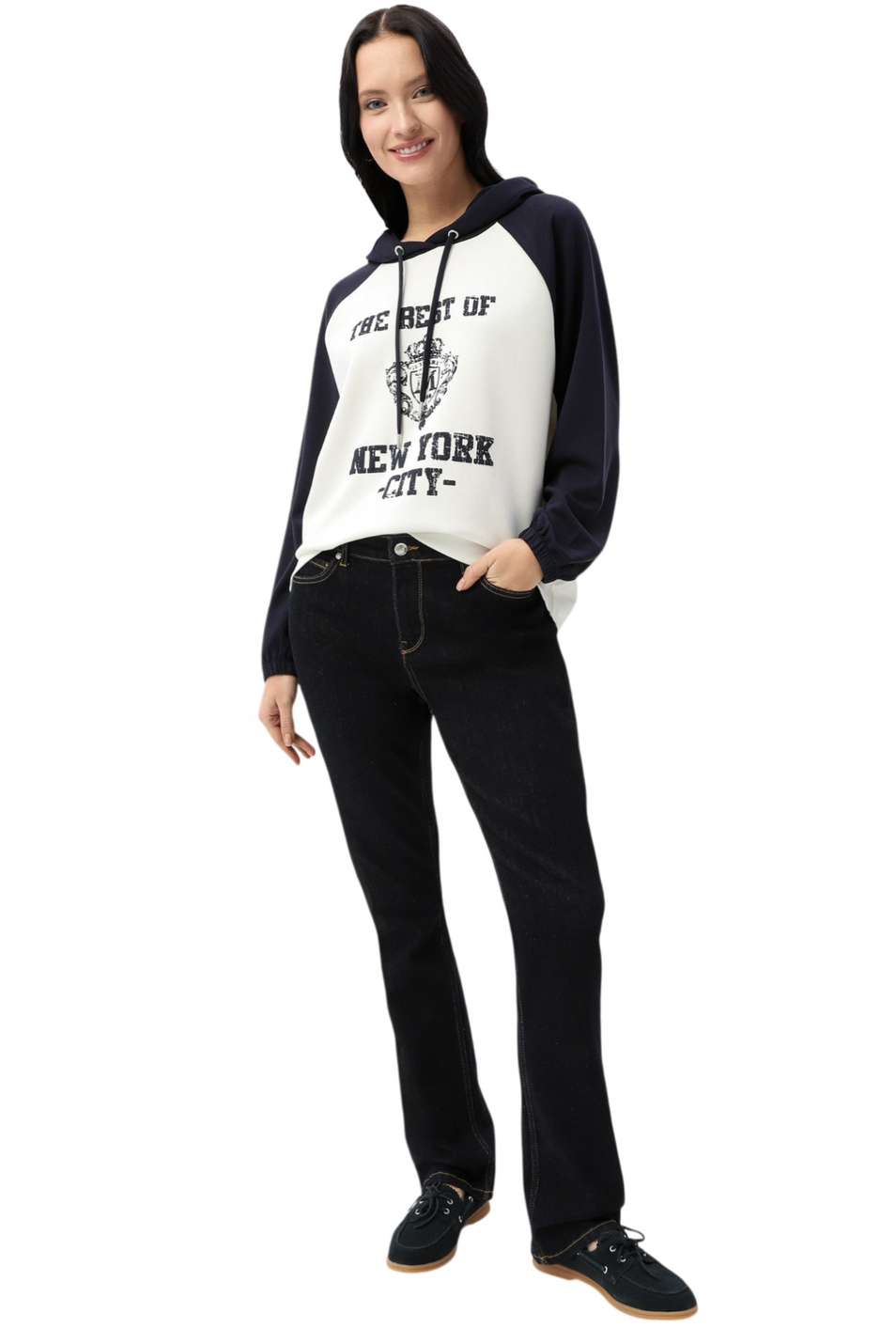 Женский Monari Худи с контрастными рукавами (цвет ), артикул 410099 | Фото 3