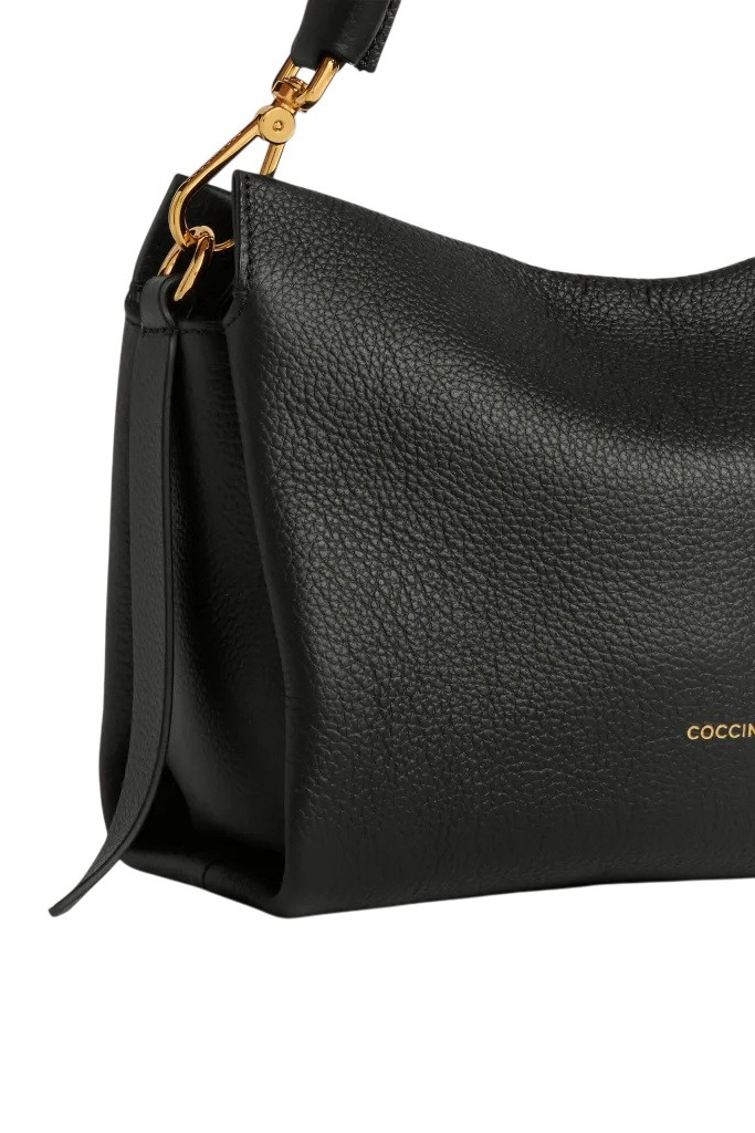 Сумка BOHEME GRANA DOUBLE из натуральной кожи с плетеной ручкой|Основной цвет:Черный Женский Coccinelle Сумка BOHEME GRANA DOUBLE из натуральной кожи с плетеной ручкой (цвет ), артикул E1M50580101 | Фото 4