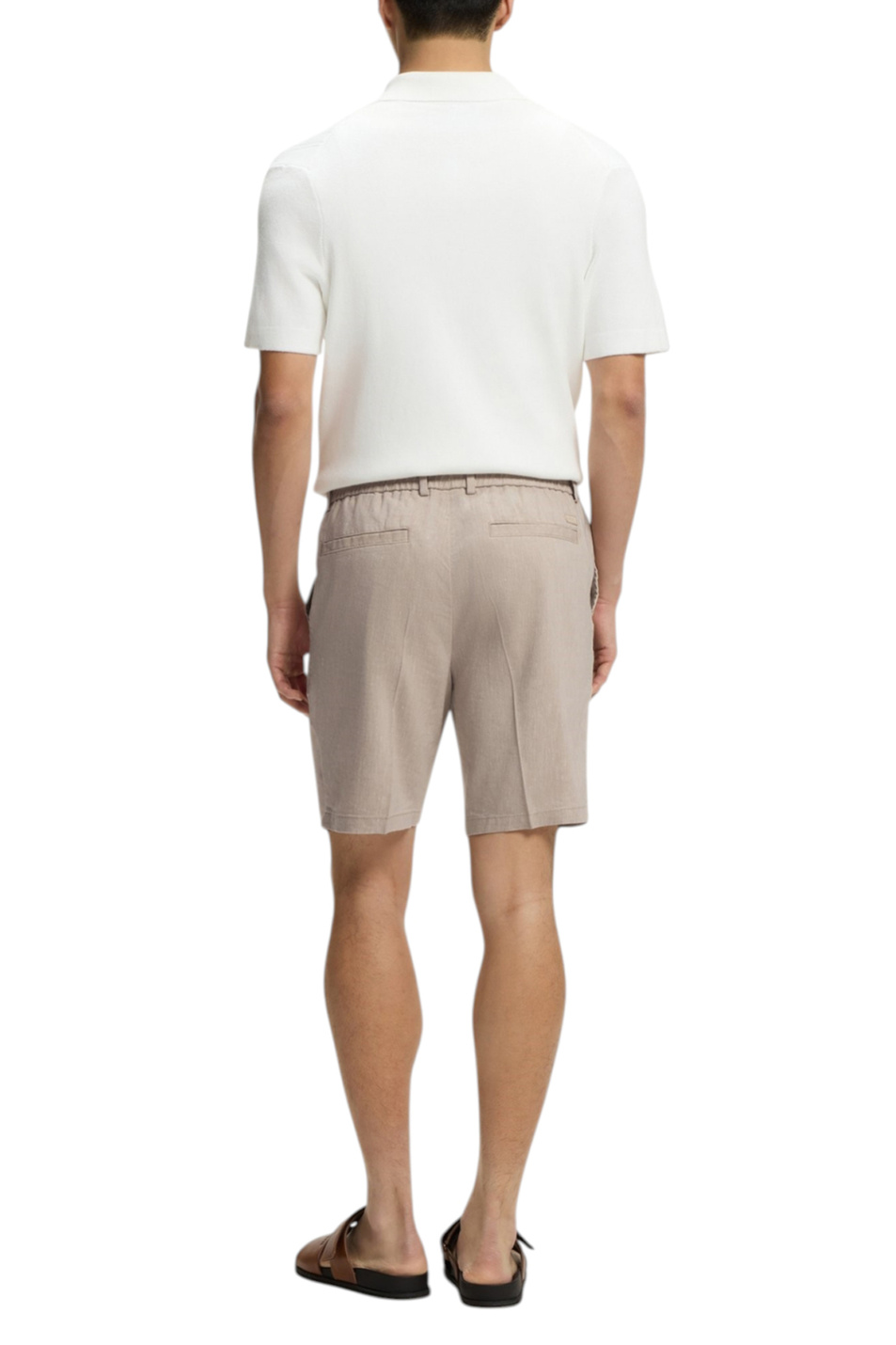Мужской BOSS Шорты Kane из смесового льна (цвет ), артикул 50557537 | Фото 4