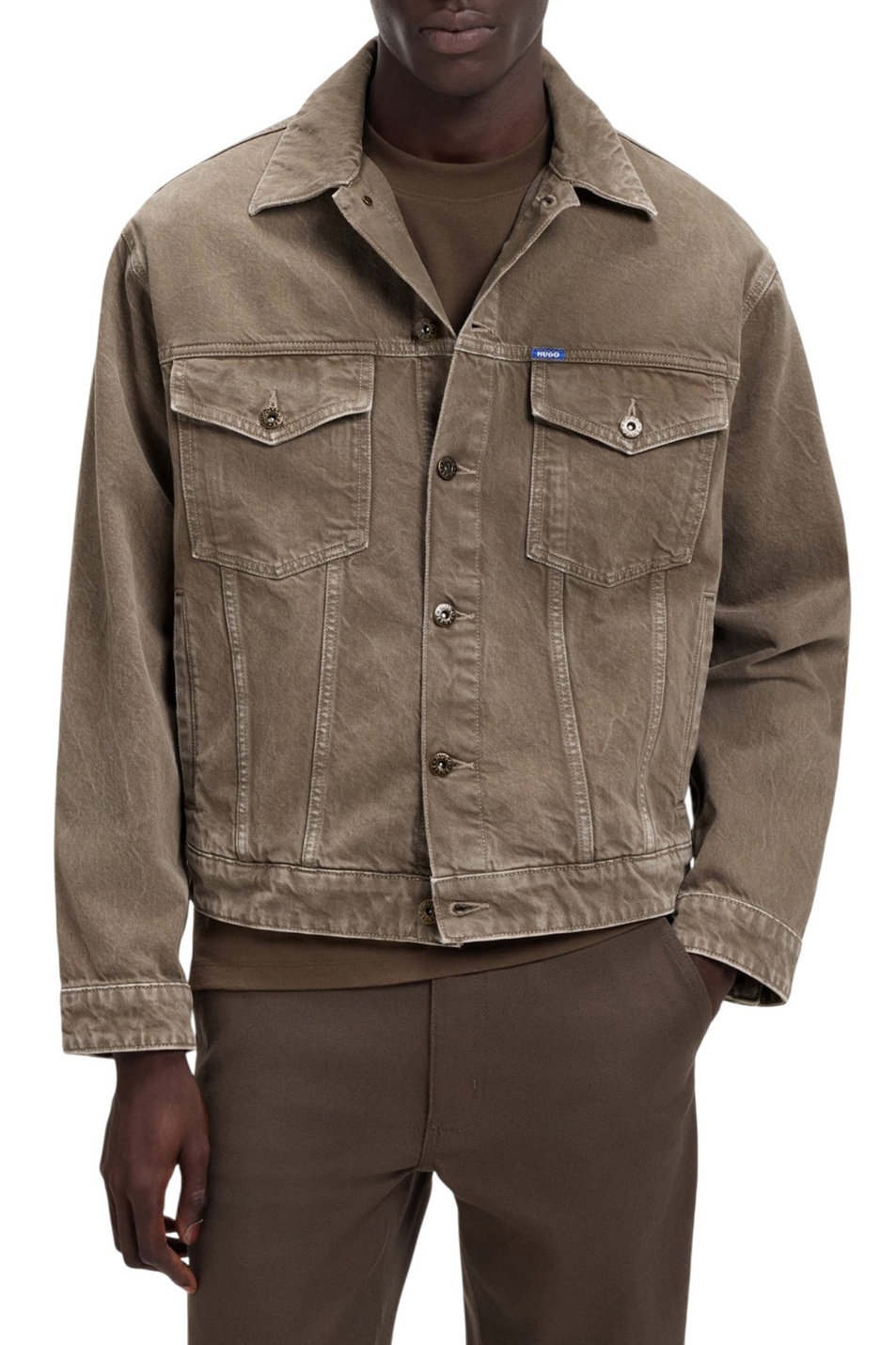 Куртка Dex джинсовая|Основной цвет:Коричневый Мужской HUGO Куртка Dex джинсовая (цвет ), артикул 50551912 | Фото 3