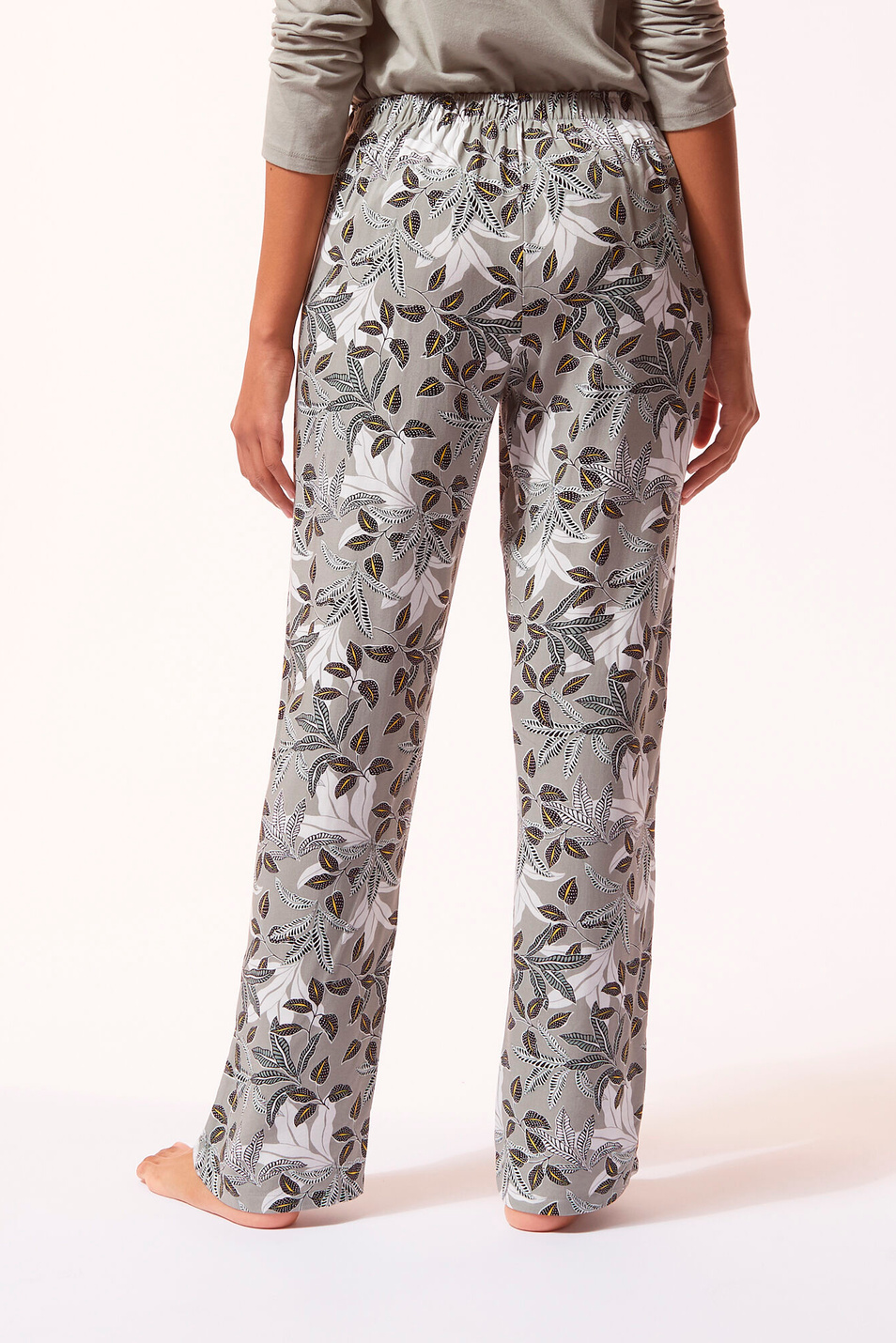 Etam Атласные брюки IAN с растительным принтом (цвет ), артикул 6525204 | Фото 3
