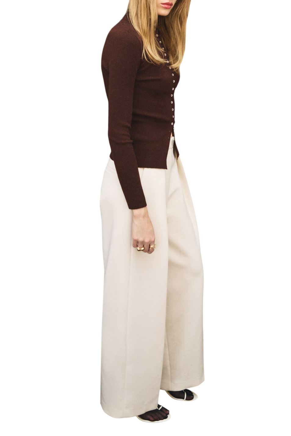 Женский Mango Кардиган TWENTIES в рубчик (цвет ), артикул 17055804 | Фото 2