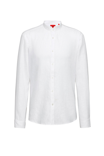 Рубашка Elvorini из чистого льна|Основной цвет:Белый|Артикул:50450761 | Фото 1