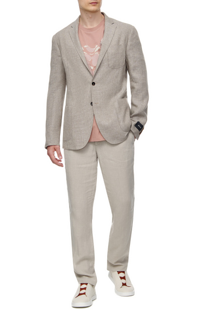 Пиджак с накладными карманами|Основной цвет:Бежевый|Артикул:342723-1XNPG0-8-R | Фото 2