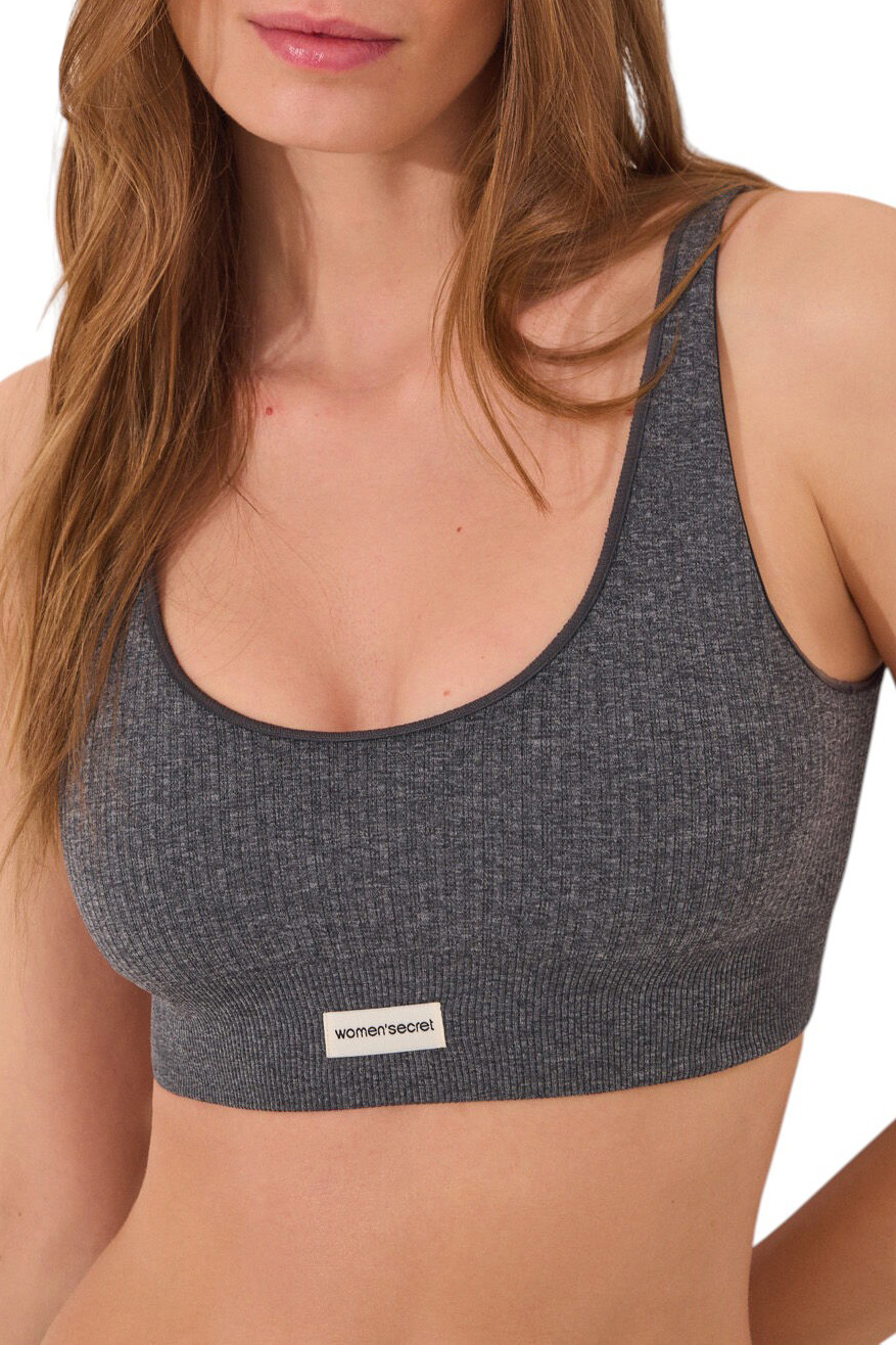 Женский Women'secret Бюстгальтер-топ в рубчик (цвет ), артикул 5109008 | Фото 1