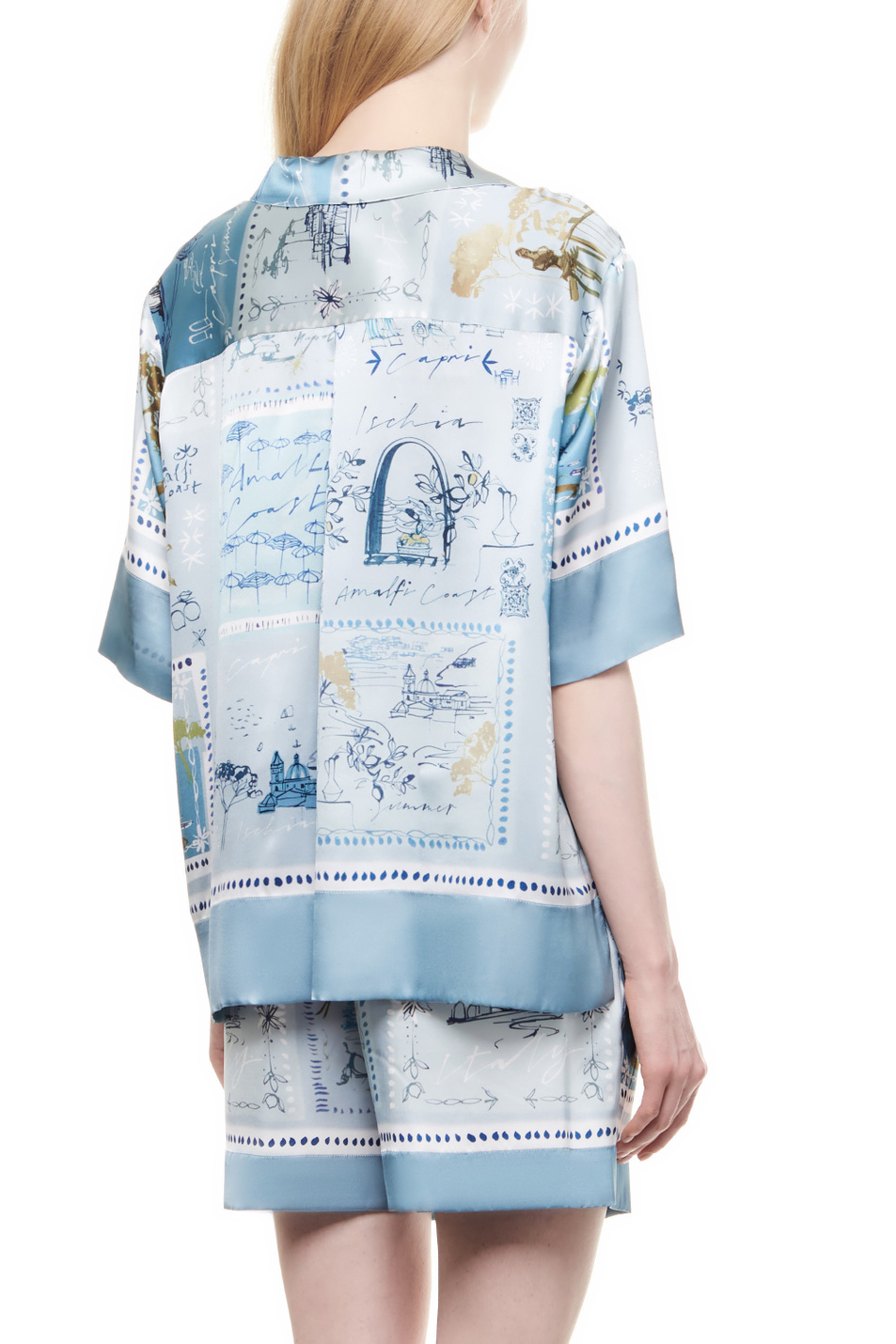 Женский Kiton Рубашка из натурального шелка с принтом (цвет ), артикул D57470K0978C2000H | Фото 5