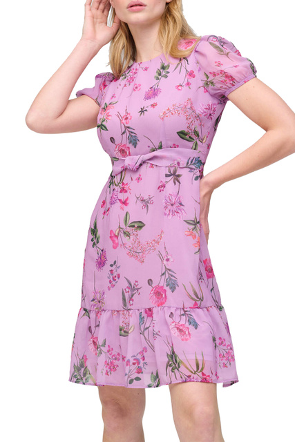 Платье с цветочным принтом|Основной цвет:Розовый|Артикул:471546 | Фото 2