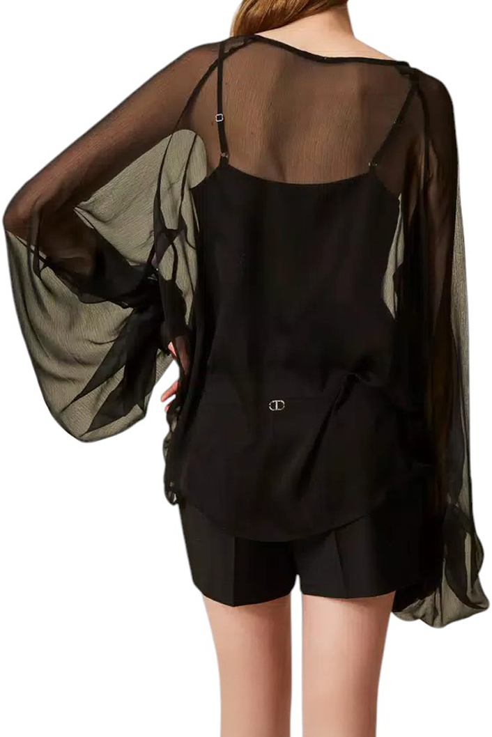 Женский TWINSET Milano Блузка полупрозрачная (цвет ), артикул 252AP2582 | Фото 3