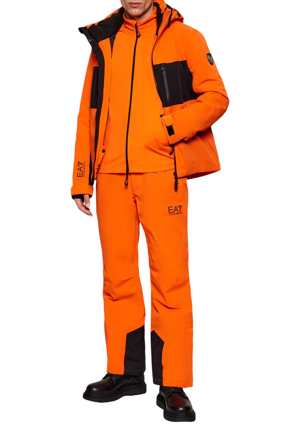 Толстовка флисовая|Основной цвет:Оранжевый Мужской EA7 Толстовка флисовая (цвет ), артикул 7M000471-AF14634 | Фото 3