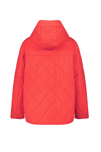 Стеганая куртка на молнии|Основной цвет:Красный|Артикул:250003-21500 | Фото 2