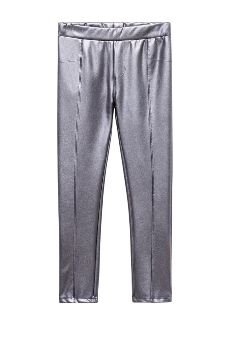 Девочкам Mango Kids Легинсы ROLL с эффектом металлик (цвет ), артикул 77026734 | Фото 1