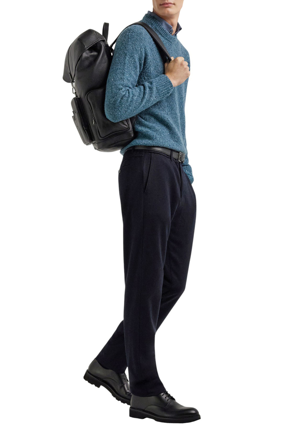 Брюки из шерсти|Основной цвет:Синий Мужской Canali Брюки из шерсти (цвет ), артикул V1659GAR03472 | Фото 2