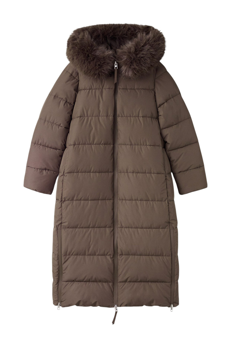 Пальто DELUXY стеганое с капюшоном|Основной цвет:Коричневый Женский Mango Пальто DELUXY стеганое с капюшоном (цвет ), артикул 17086353 | Фото 1
