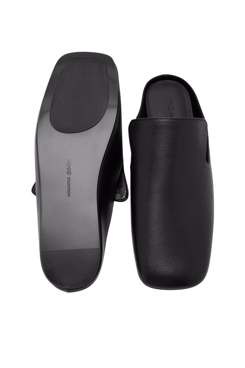 Сабо SATINO из натуральной кожи|Основной цвет:Черный Женский Mango Сабо SATINO из натуральной кожи (цвет ), артикул 17026356 | Фото 4