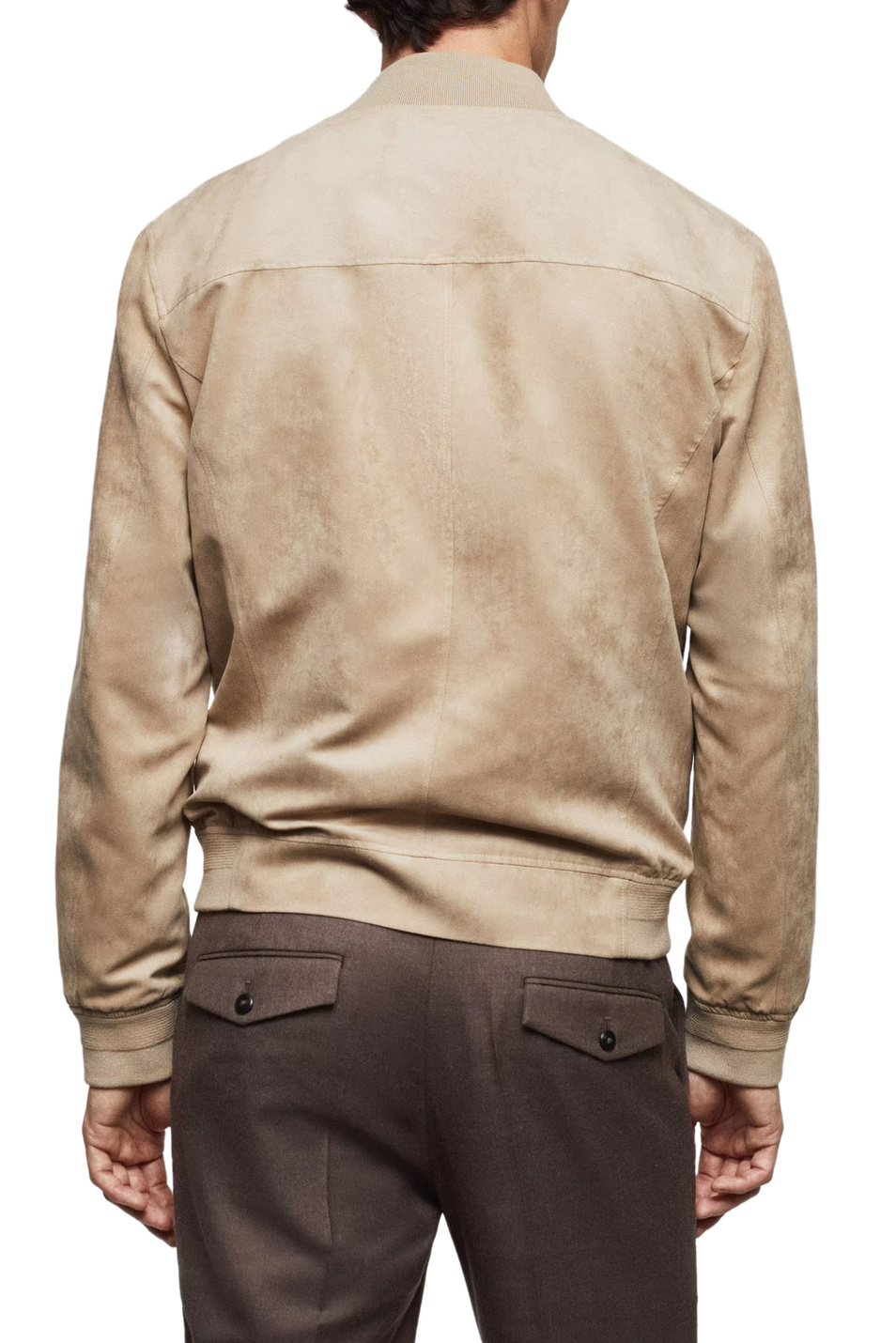 Мужской Mango Man Куртка-бомбер BERO из искусственной замши (цвет ), артикул 67044439 | Фото 5