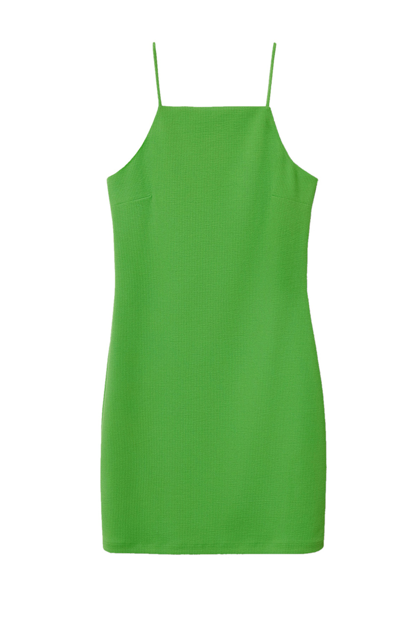 Платье NUVERSA в рубчик|Основной цвет:Зеленый|Артикул:37000454 | Фото 1