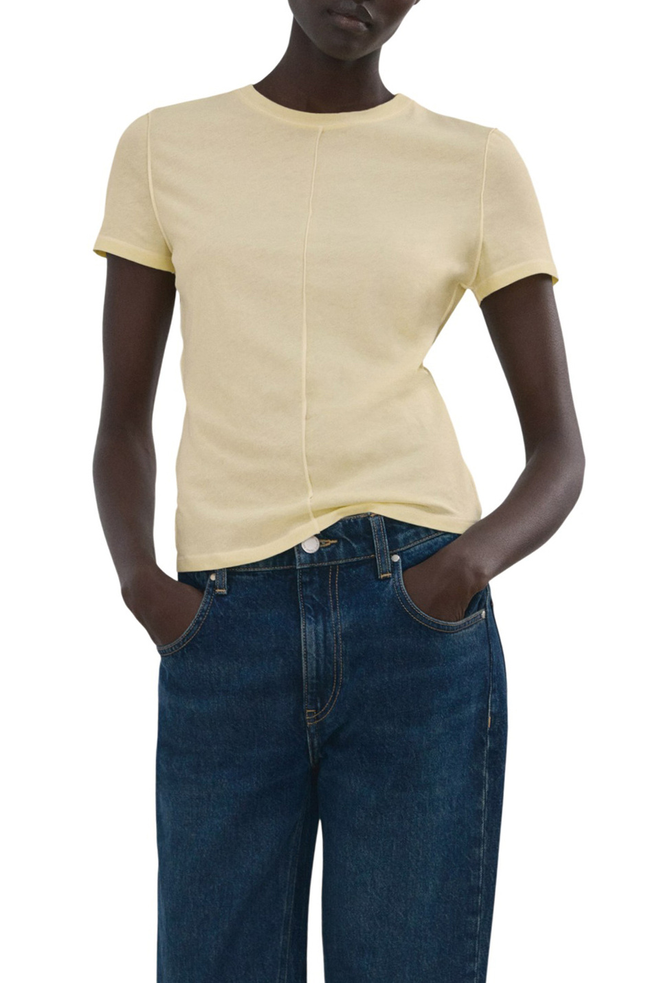 Женский Mango Футболка COULAN из хлопка (цвет ), артикул 27094078 | Фото 3