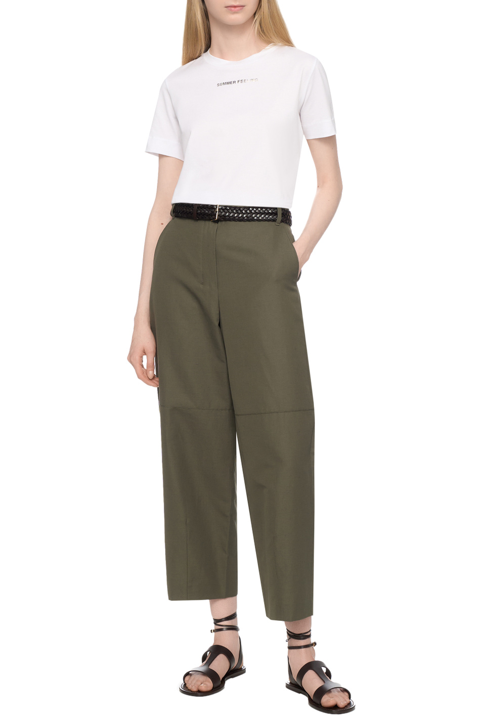 Женский Max Mara Брюки JACK из смесового хлопка (цвет ), артикул 2519131103 | Фото 3