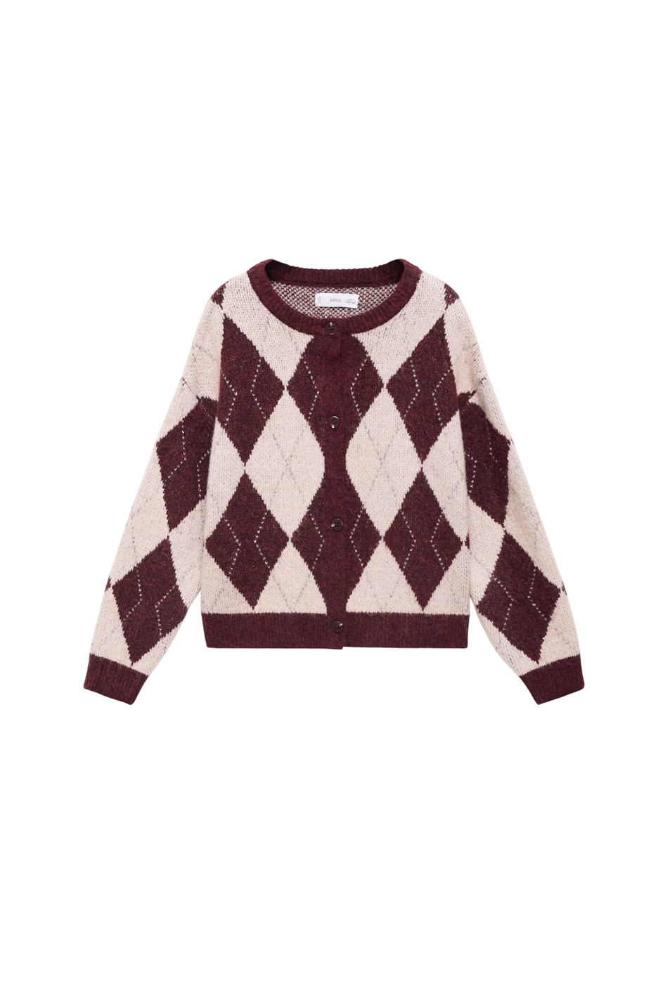Девочкам Mango Kids Кардиган ROMBO с принтом (цвет ), артикул 17096343 | Фото 1