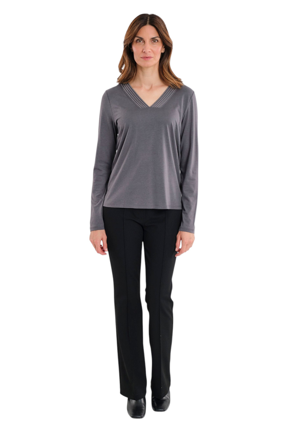 Женский Gerry Weber Брюки однотонные со стрелками (цвет ), артикул N77047 | Фото 3