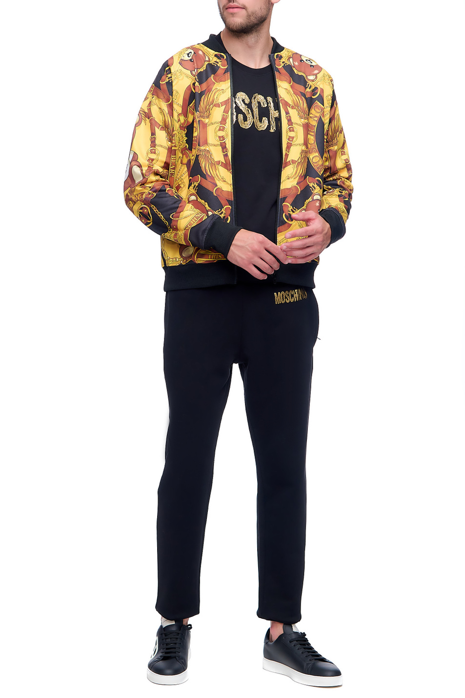 Мужской Moschino Брюки из натурального хлопка с логотипом (цвет ), артикул J0351-5227 | Фото 2