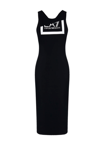 Спортивное платье без рукавов|Основной цвет:Черный|Артикул:3LTA55-TJ01Z | Фото 1