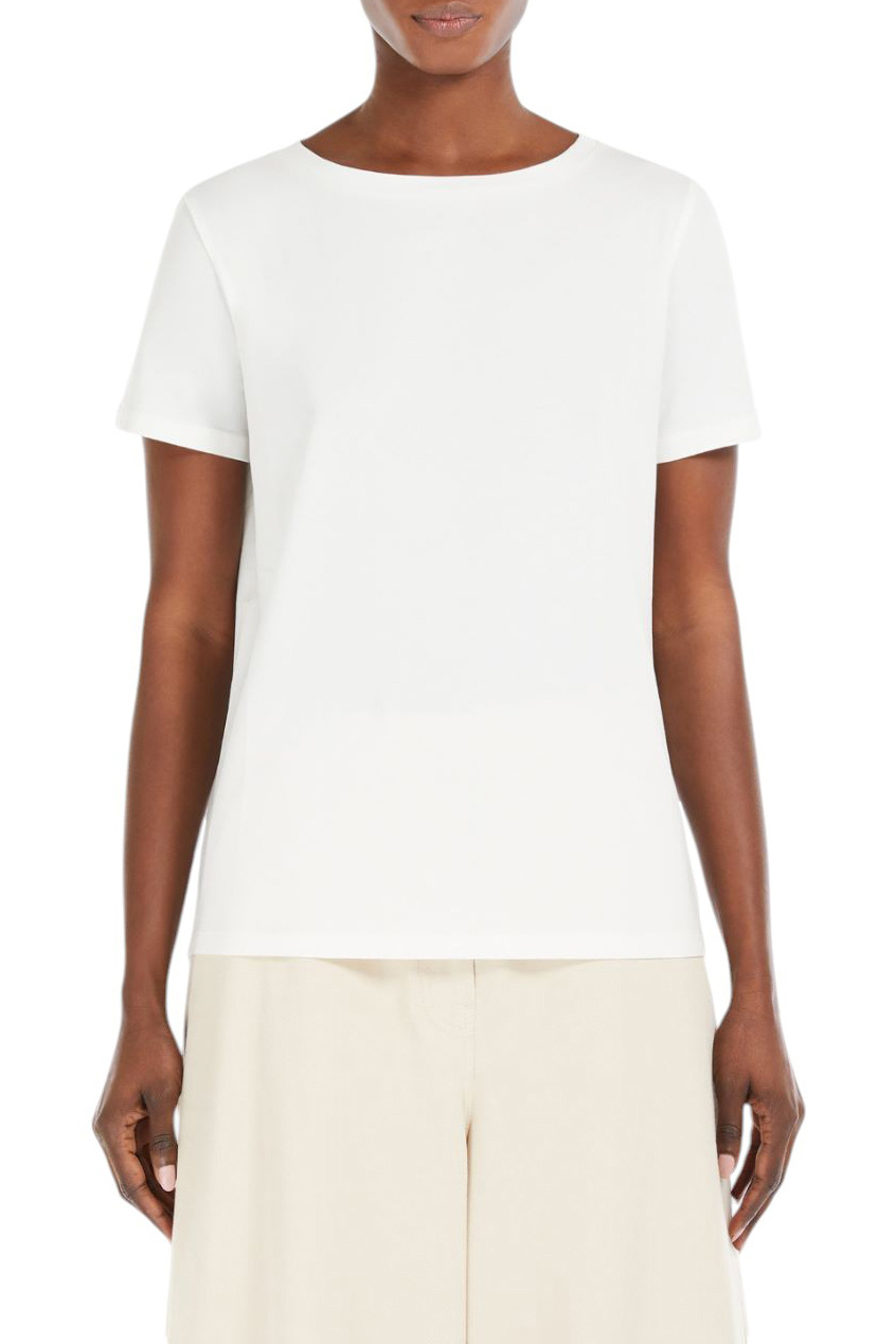 Женский Weekend Max Mara Футболка MULTIB из эластичного хлопка (цвет ), артикул 2525976011 | Фото 3