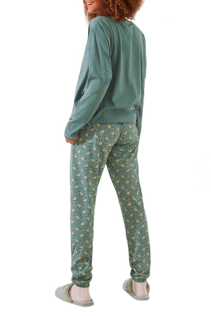 Пижама из натурального хлопка|Основной цвет:Зеленый|Артикул:3594635 | Фото 2