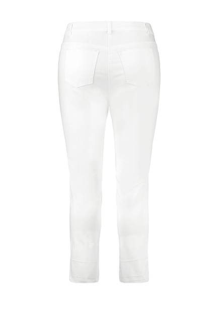 Укороченные однотонные джинсы|Основной цвет:Белый|Артикул:820040-21457 | Фото 2