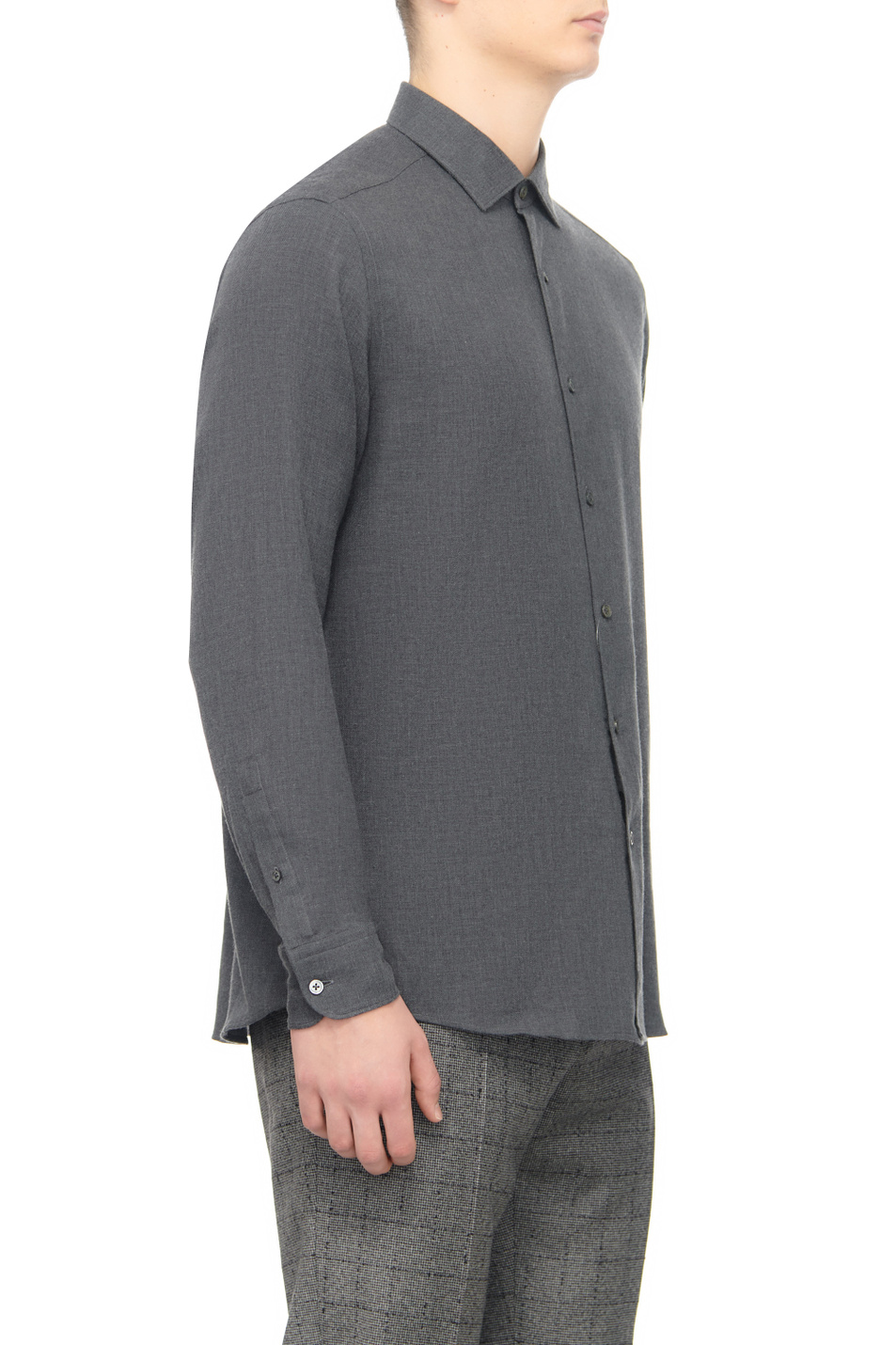 Мужской Zegna Рубашка из хлопка и кашемира (цвет ), артикул UCX44A6-SRF5-470G | Фото 3