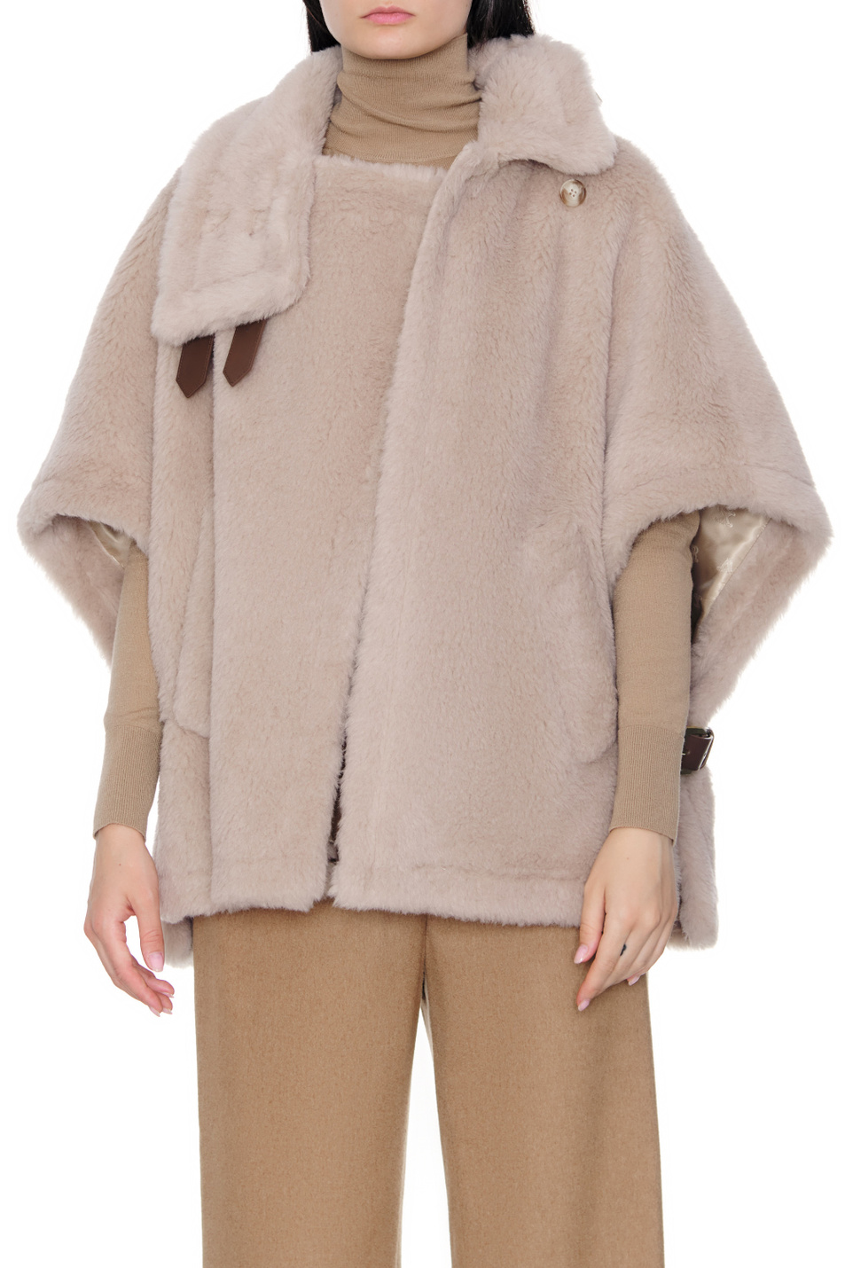 Женский Max Mara Пальто AGI1 из шерсти с добавлением шелка (цвет ), артикул 47361223 | Фото 5