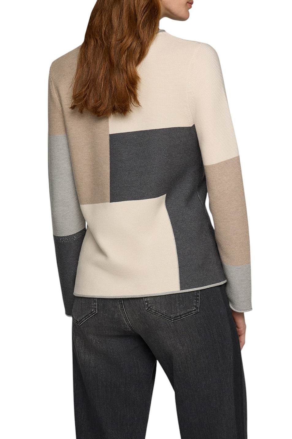 Джемпер из смесового хлопка|Основной цвет:Бежевый Женский Rabe Джемпер из смесового хлопка (цвет ), артикул 55-121630 | Фото 5