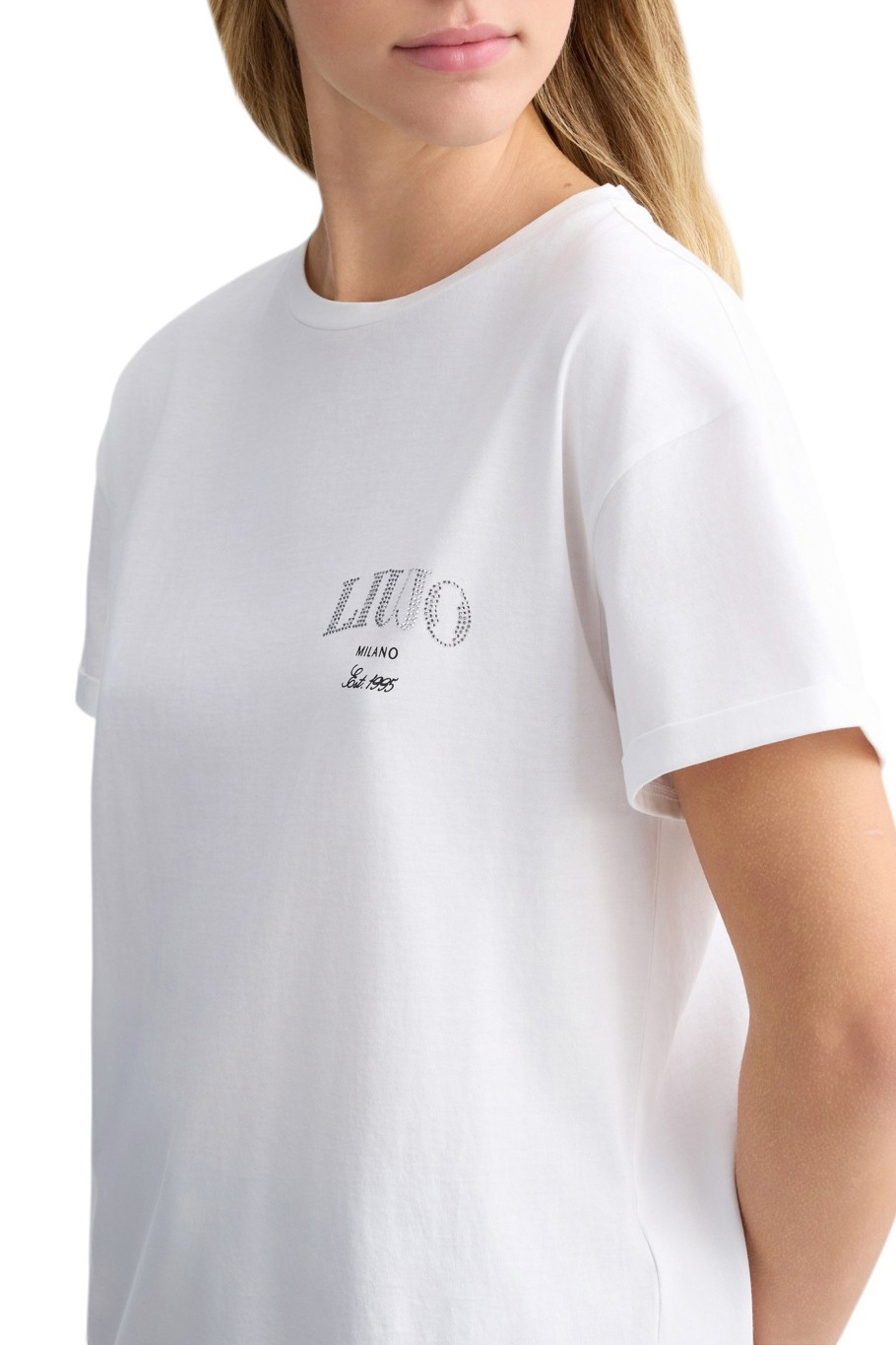 Женский Liu Jo Футболка из хлопка с логотипом (цвет ), артикул WA5144JS923 | Фото 5
