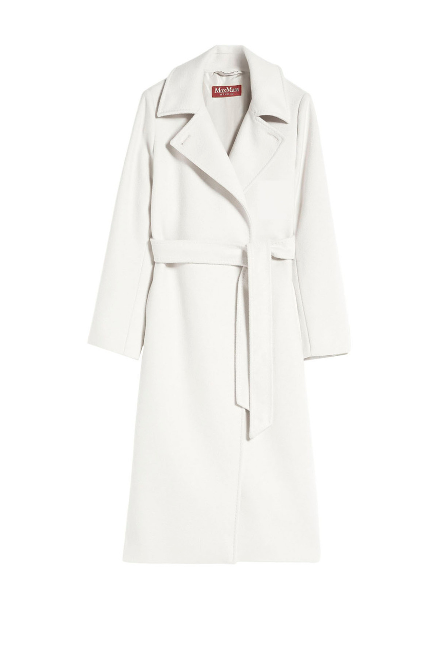 Пальто BCOLLAG из натуральной шерсти|Основной цвет:Белый|Артикул:2360161039 | Фото 1