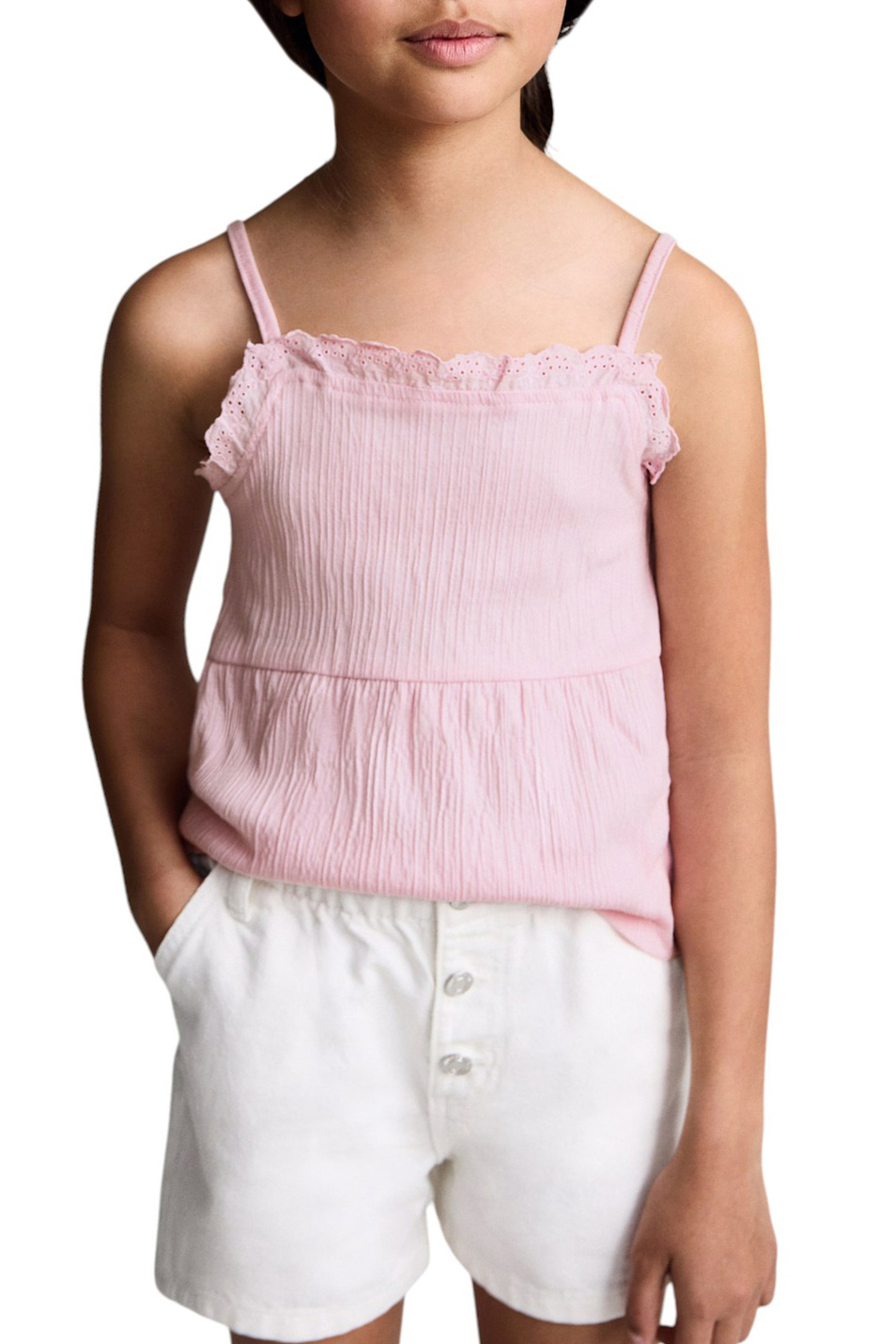 Девочкам Mango Kids Топ BIMBA из эластичного хлопка (цвет ), артикул 87097689 | Фото 4