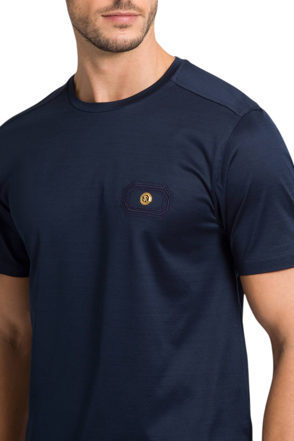 Мужской Stefano Ricci Футболка из натурального хлопка (цвет ), артикул MNH6104960-TE0001 | Фото 5