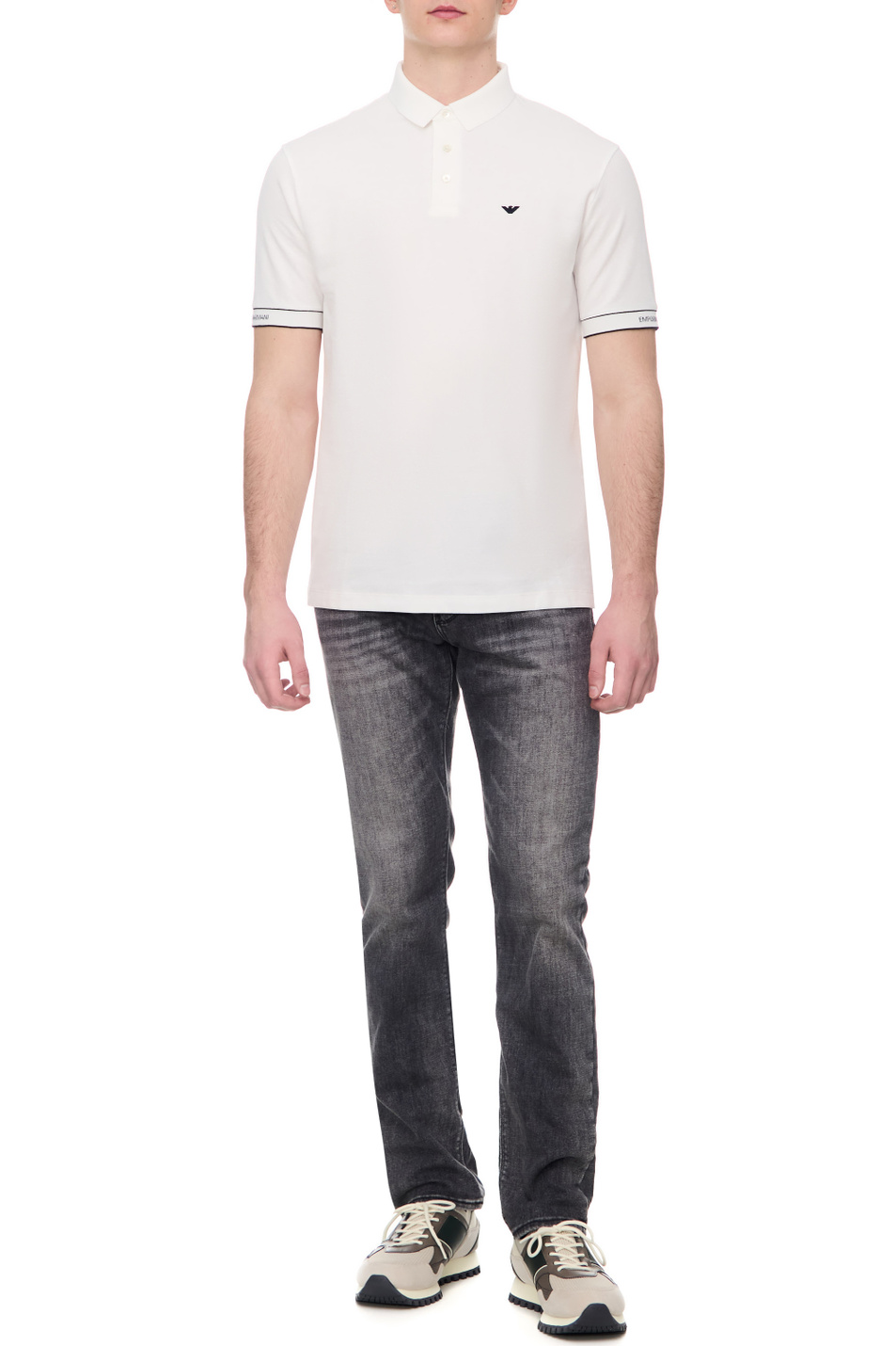 Мужской Emporio Armani Поло из натурального хлопка (цвет ), артикул 3R1F67-1JCYZ | Фото 2