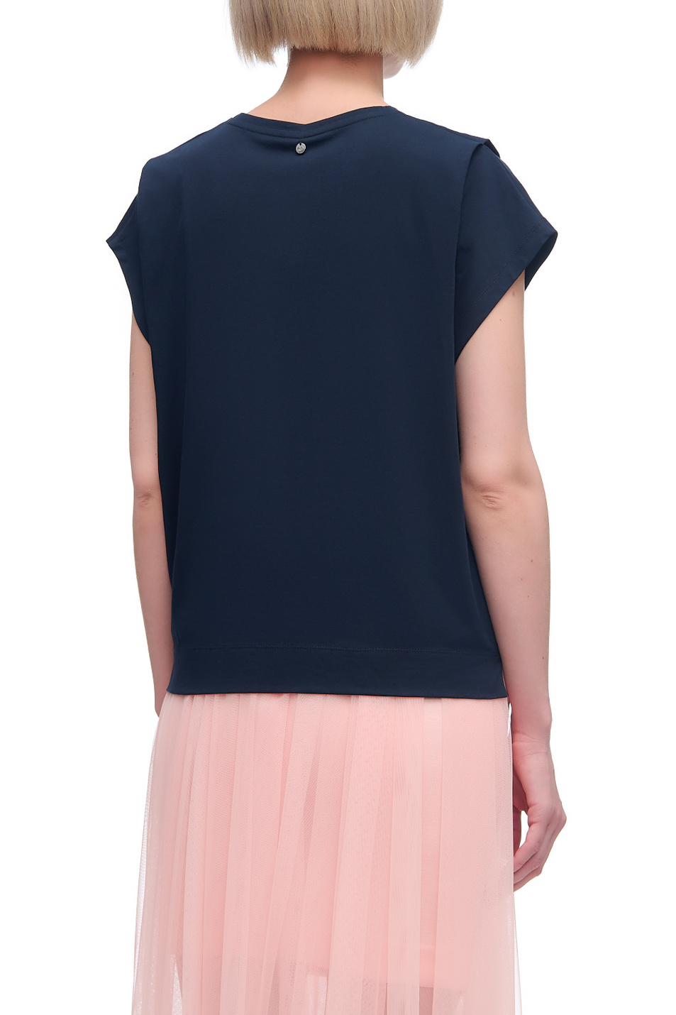 Женский Gerry Weber Однотонная футболка из натурального хлопка (цвет ), артикул 570028-44016 | Фото 6