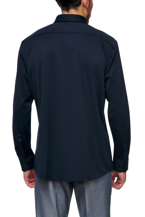 BOSS Трикотажная рубашка из смесового хлопка ( цвет), артикул 50473312 | Фото 4