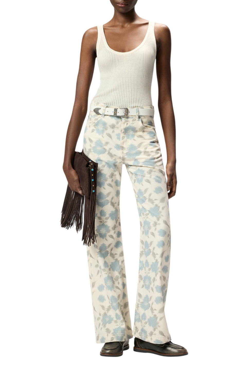 Женский Pinko Джинсы с принтом (цвет ), артикул 106383A37L | Фото 4