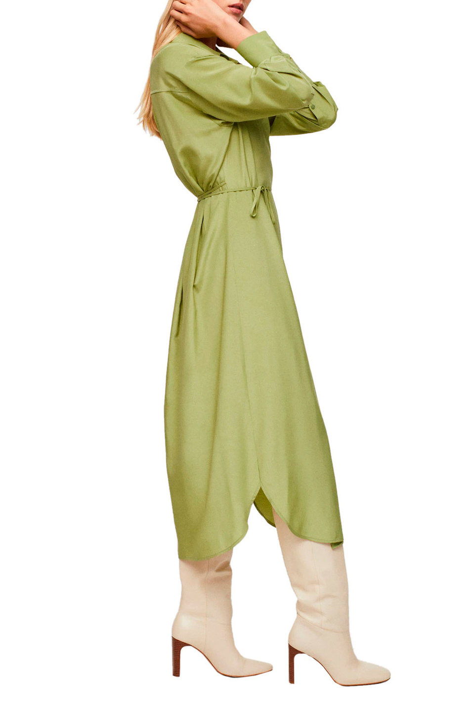 Женский Mango Платье атласное RAIN с запахом (цвет ), артикул 17044761 | Фото 4