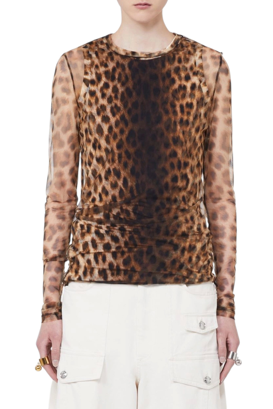 Женский Sportmax Лонгслив ZEBU с леопардовым принтом (цвет ), артикул 2612941072 | Фото 3