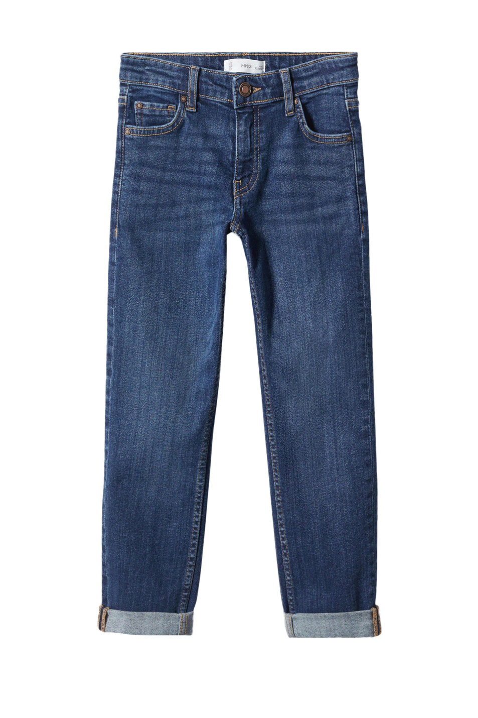 Мальчикам Mango Kids Джинсы REGULAR4 из эластичного хлопка (цвет ), артикул 47072877 | Фото 1