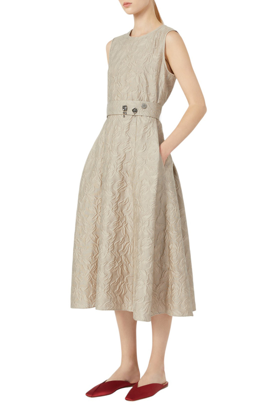 Женский Max Mara Платье FIABA с поясом (цвет ), артикул 2529226082 | Фото 2
