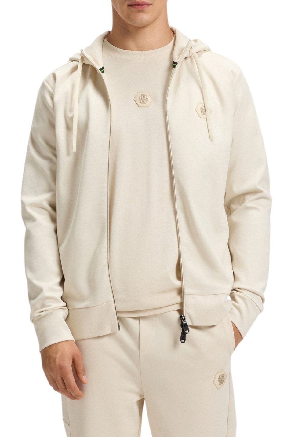 Толстовка Saggy Future с логотипом|Основной цвет:Кремовый Мужской BOSS Толстовка Saggy Future с логотипом (цвет ), артикул 50545581 | Фото 3